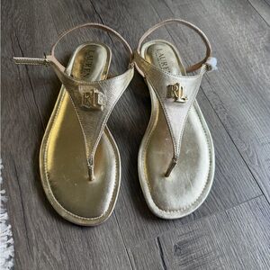 Lauren Ralph Lauren Gold Women's Sandals ✨NEW✨
